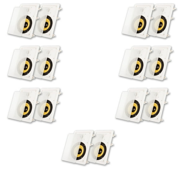 Acoustic Audio HD-650 In Wall 6.5" Speakers Home Theater Surround Sound 7 Pair Pack