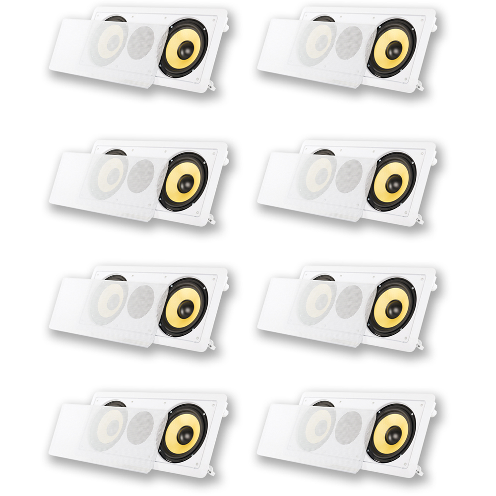 Acoustic Audio HD6c In-Wall Dual 6.5" Speakers Home Theater Surround Sound 8 Speaker Set - image 1 of 5