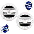 thumbnail image 1 of Acoustic Audio MRN65W Waterproof Flush Mount Marine 6.5" Speakers 1 Pair Pack White, 1 of 6