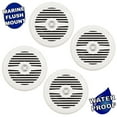thumbnail image 1 of Acoustic Audio MRN65W Waterproof Flush Mount Marine 6.5" Speakers Passive 2 Pair Pack White, 1 of 6