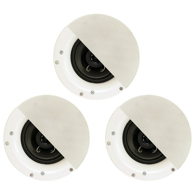 Acoustic Audio R192 Frameless In Ceiling / In Wall 3 Speaker Set 2 Way Home Theater Surround Speakers