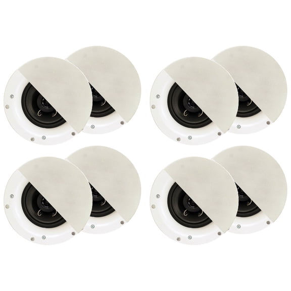 Acoustic Audio R192 Frameless In Ceiling / In Wall Speaker 4 Pair Pack 2 Way Home Theater Surround Speakers
