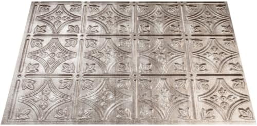 Acoustic Ceiling Products D50-21 Backsplash Panel Silver, 18" X 24" (Pack of 5)