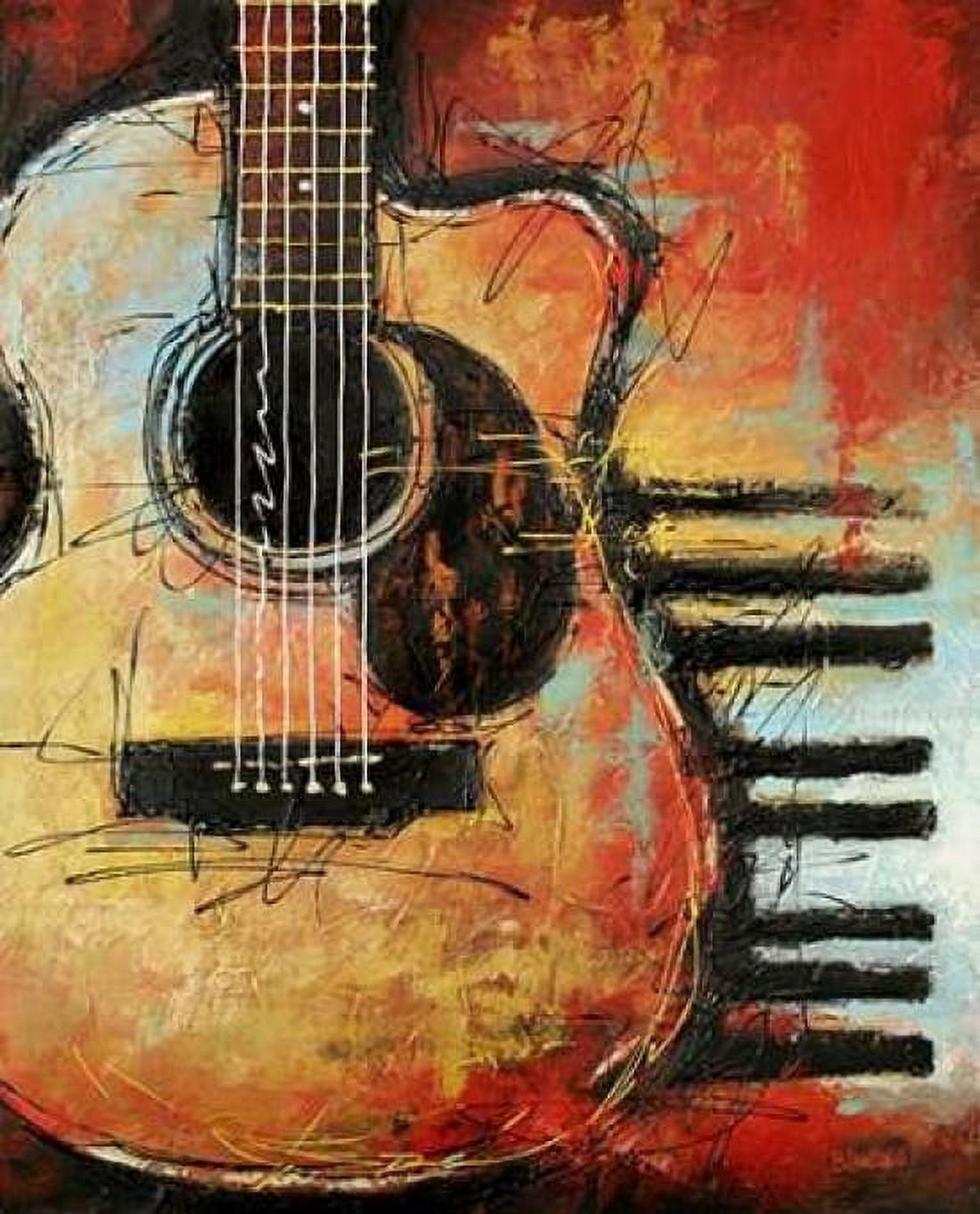 Acoustic Cutaway Canvas Art - Bruce Langton (24 x 30)