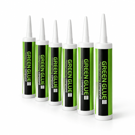 Acoustic Dampers, 6 Tubes of Damping Compound, 28 Fl Oz Each, Soundproofing for Walls, Floors, Ceilings
