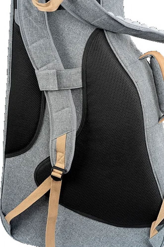 Acoustic Dreadnought Guitar Premium Deluxe Bag - 20 mm Soft Padding - 2 Accessory Pockets - Grey