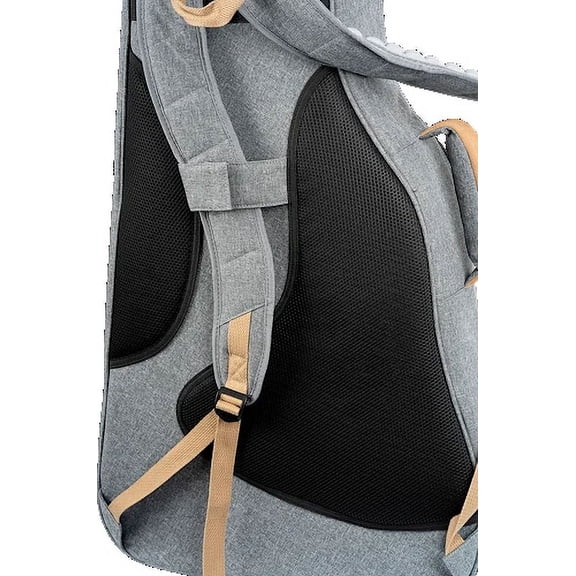 Acoustic Dreadnought Guitar Premium Deluxe Bag - 20 mm Soft Padding - 2 Accessory Pockets - Grey