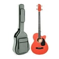 Acoustic Electric Bass Guitar, Full Size 4 String, Fretted Bass Guitar with Padded Gig Bag and a