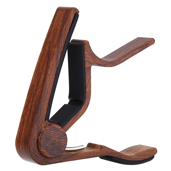 Acoustic & Electric Guitar Capo, Aluminum Alloy Quick Change Capo, Rosewood Wood-Grain Finish