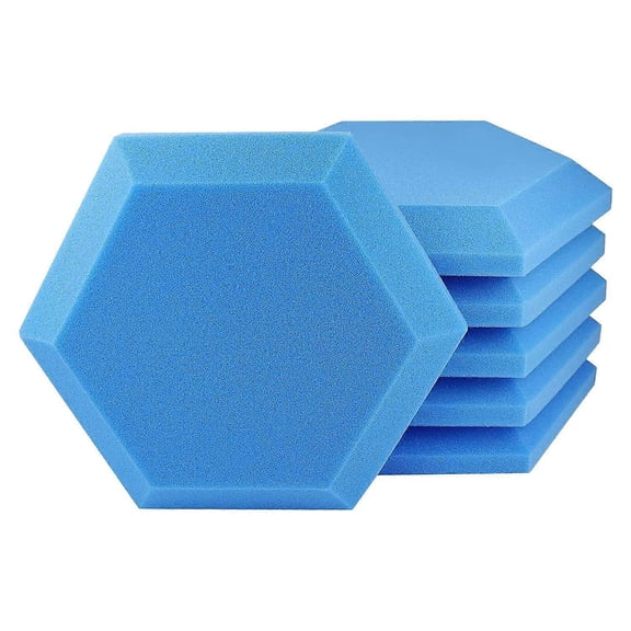 Acoustic Foam Panels-11.8X6.8X2 Inches 6 Pack Thick Dense Sound Absorber for Home Office Absorption