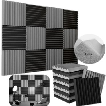 Soundproofing Store 12 Pack Soundproof Wall Panels - Self-Adhesive Sound Absorbing Panels ...