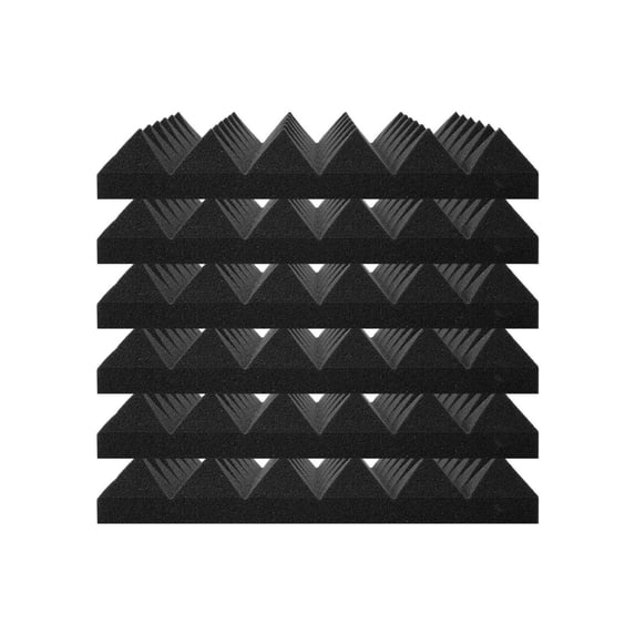 Acoustic Foam Panels 24 Pack, 12x12x2in - Studio Soundproofing Wedges for Walls & Ceilings, Home Theater, Noise Reduction, Recording Studio