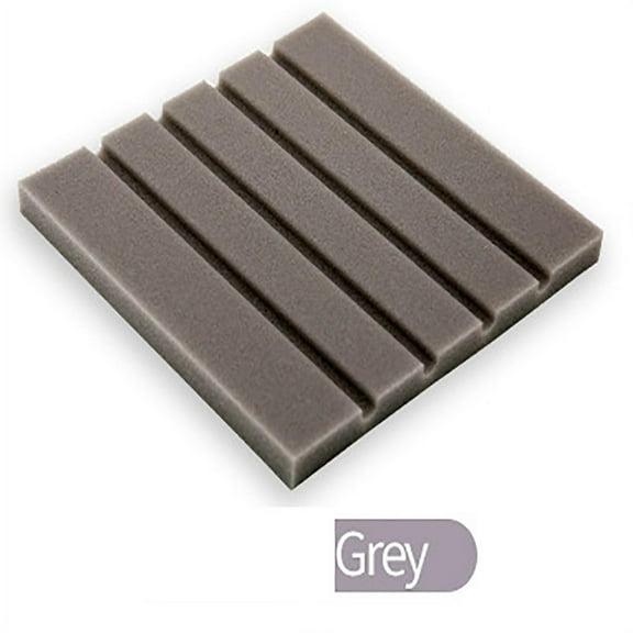 Acoustic Foam Panels, Gaqring High Density Sound Absorption Sponge, 25x25x2cm Studio KTV Home Soundproofing Foam for Walls Bass Trap, Gray