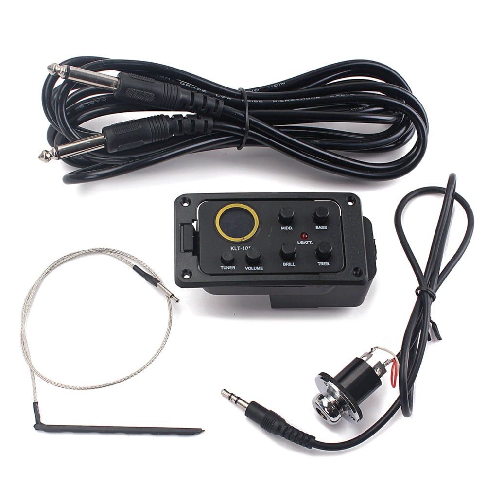 Acoustic Folk Guitar 4 Band Preamp EQ Equalizer Preamp Piezo Pickup