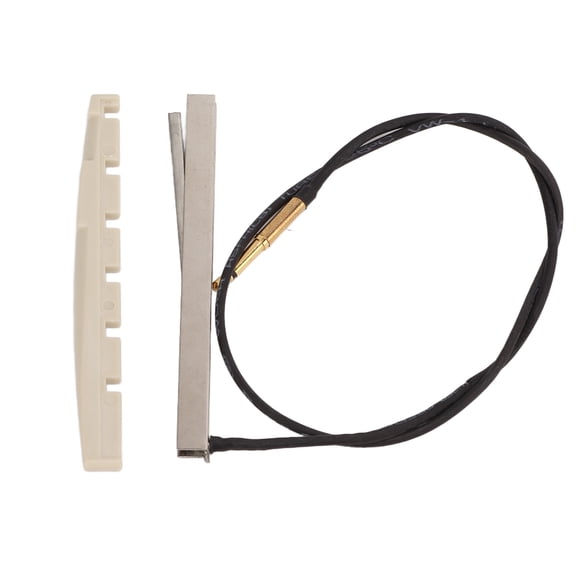 Acoustic Folk Guitar Pickup Stick under Saddle Transducer Piezo integrated Bridge Strip Replacement Parts for String Instrument, 3.0 in Length