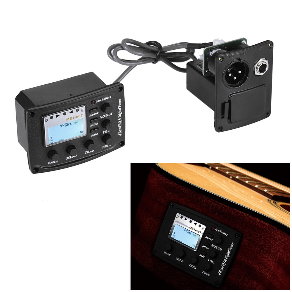 Acoustic Guitar 4-Band EQ Equalizer Tone and Volume Amplifier Preamp ...