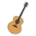 thumbnail image 1 of Acoustic Guitar - 5" Vinyl Sticker - For Car Laptop I-Pad - Waterproof Decal, 1 of 1