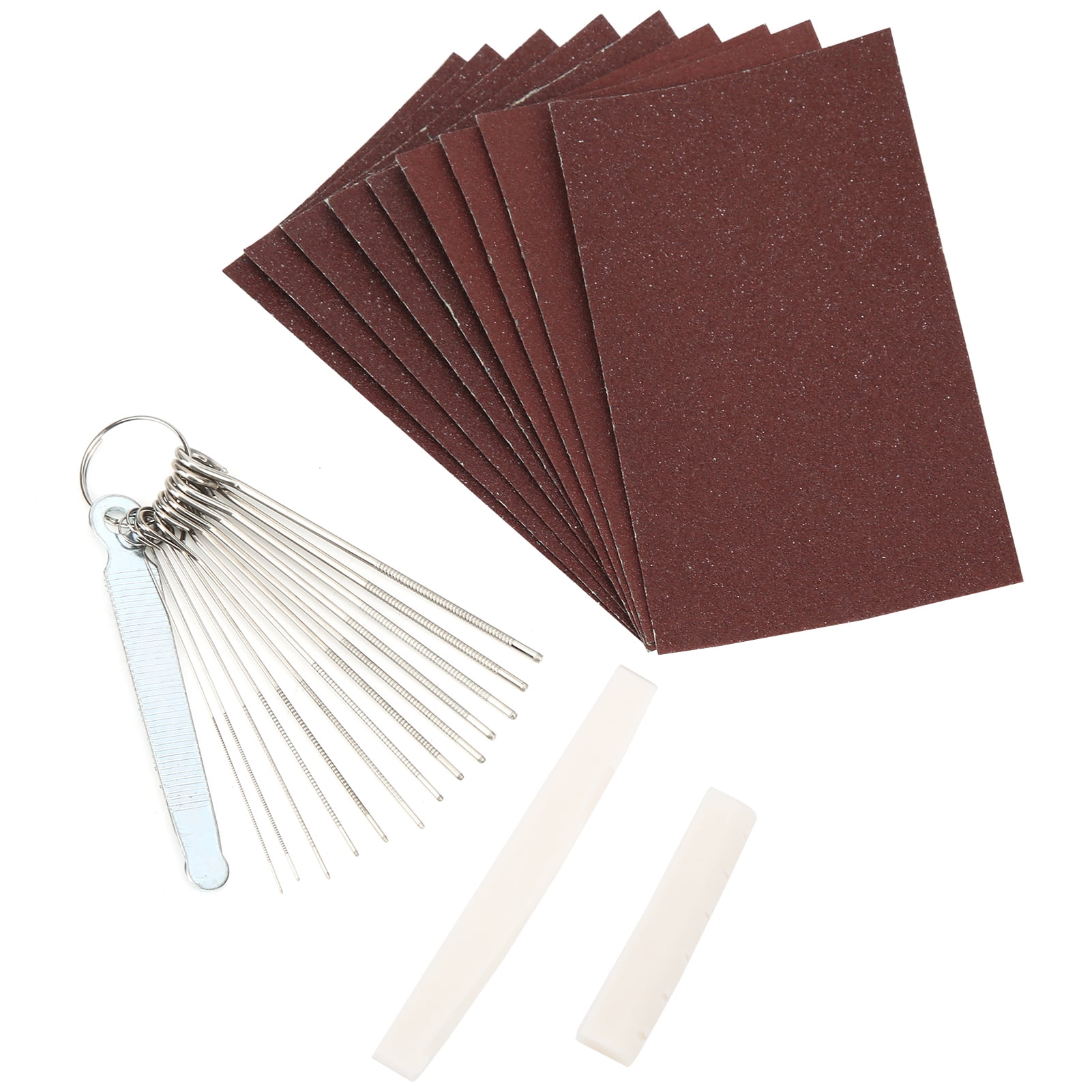 Acoustic Guitar Files Set Bridge Saddle Nut Sand Paper for Bass Ukulele