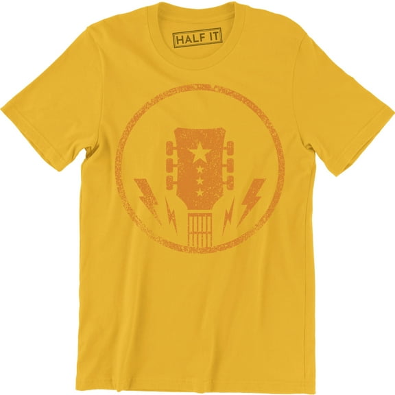 Acoustic Guitar Headstock Guitarist Gibson Player Gift Musicians Men's T-Shirt