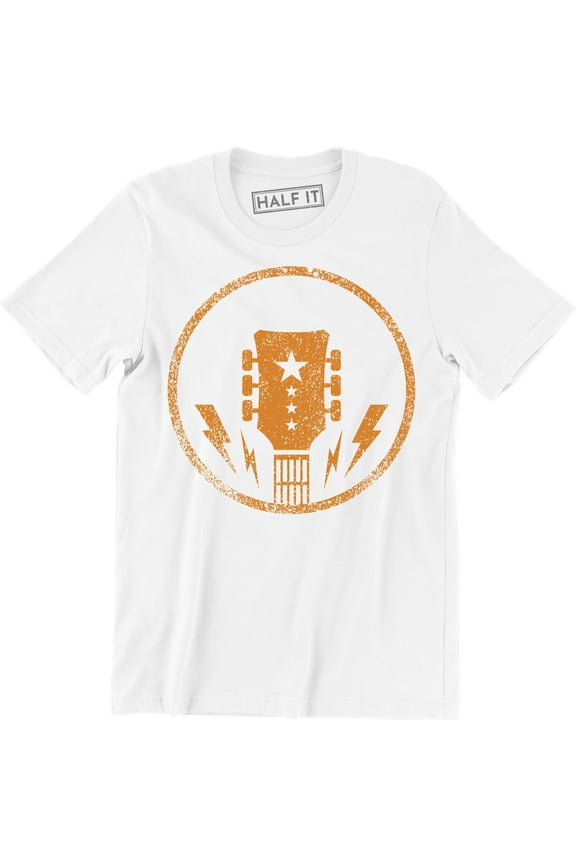 Acoustic Guitar Headstock Guitarist Gibson Player Gift Musicians Men's T-Shirt