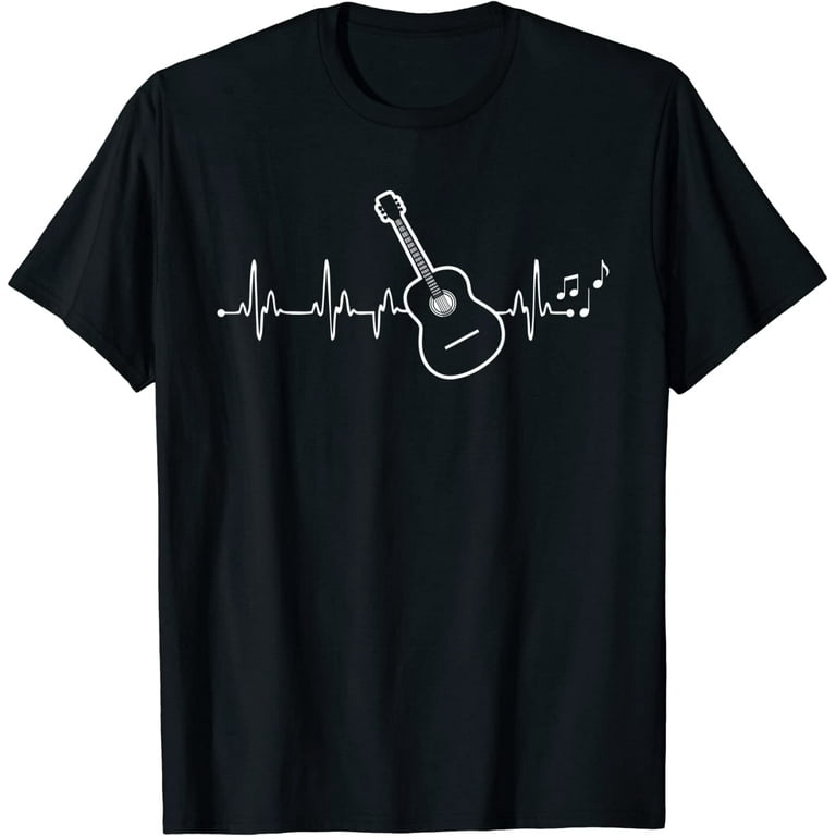 Acoustic Guitar Heartbeat Shirt - Guitar Musician T-Shirt Acoustic Guitar Heartbeat Shirt - Guitar Musician T-Shirt