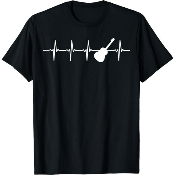 Acoustic Guitar Heartbeat Gift For Guitarists T-Shirt