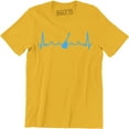 thumbnail image 1 of Acoustic Guitar Heartbeat - Music Rock Group Gifts Men's T-Shirt, 1 of 4