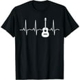 thumbnail image 1 of Acoustic Guitar Heartbeat Shirt - Guitar Musician T-Shirt T-Shirt, 1 of 3