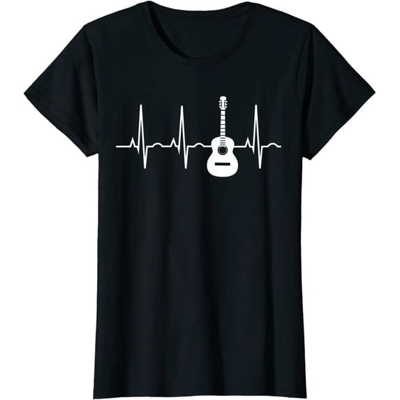 Acoustic Guitar Heartbeat Shirt Guitar Musician T-Shirt T-shirt