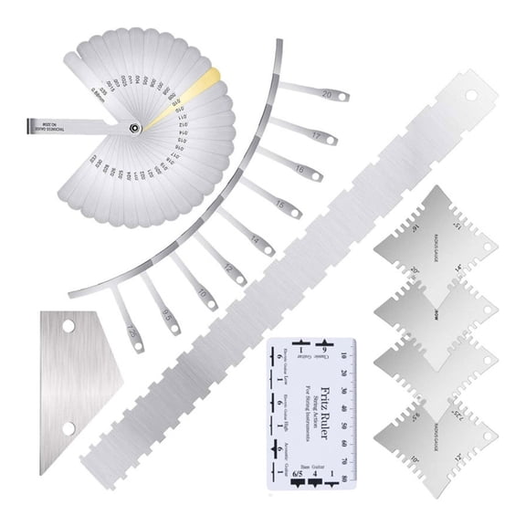 Acoustic Guitar Measuring Ruler Guitars String Height Gauge Ruler Card Luthier Tool for Electric Classical Guitar Bass