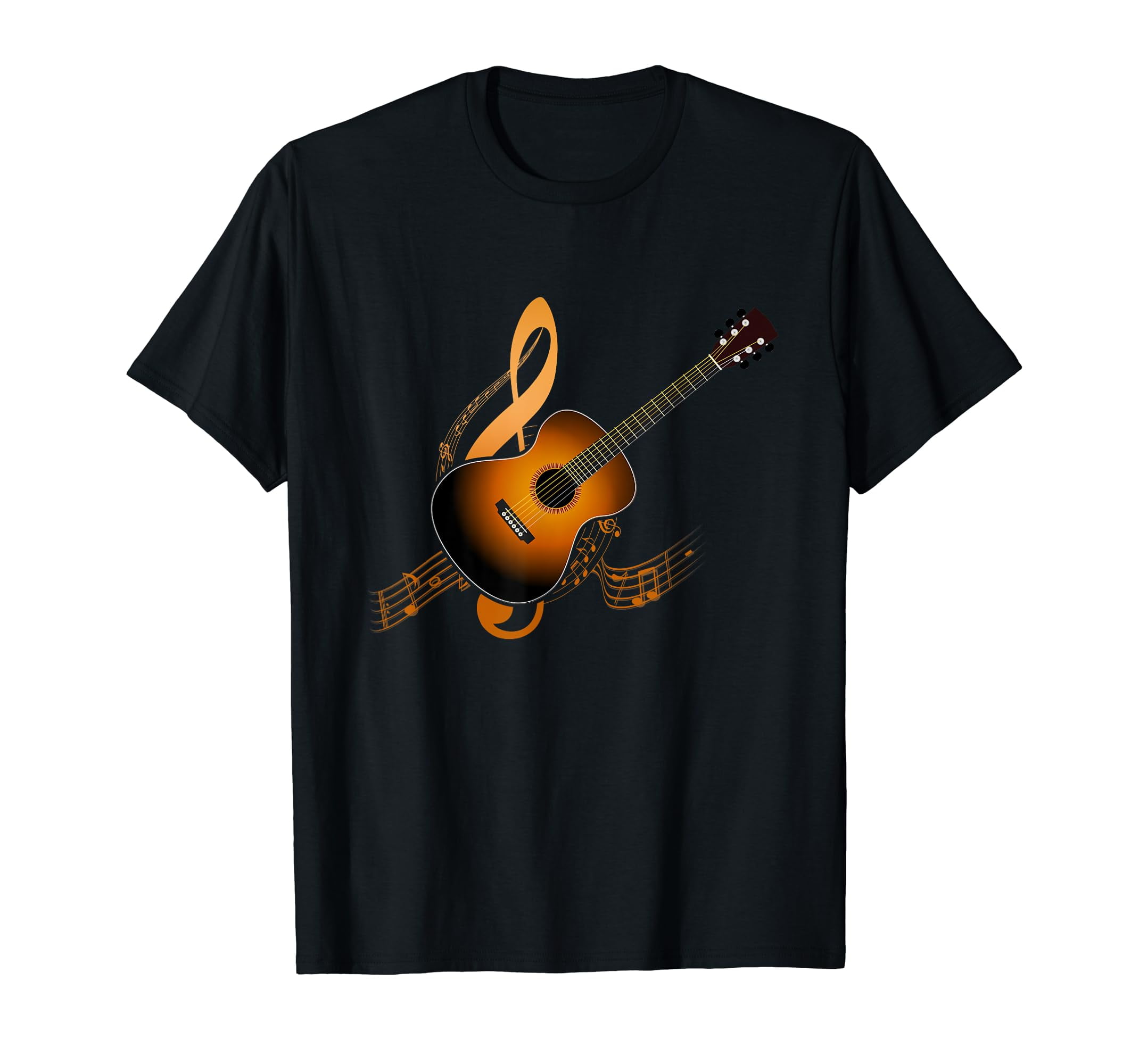 Men's Cotton T-Shirt Guitar Player Graphic