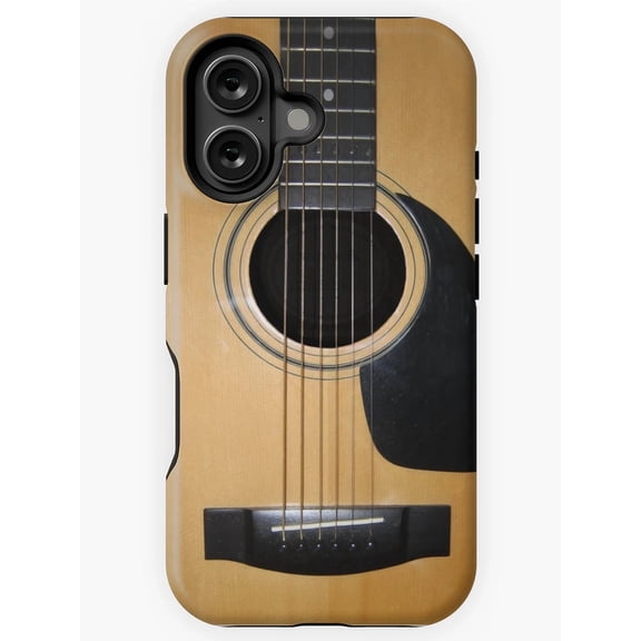 Acoustic Guitar Musical Instrument Musician Wood Style A022 Protective Case for iPhone 17 16 15 14 13 12 11 Pro Max