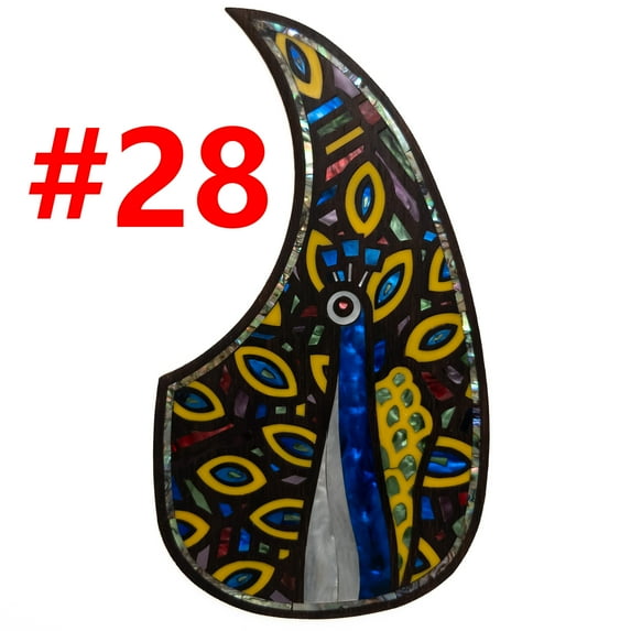 Acoustic Guitar Pickguard Solid Wood Pick Guard Anti-scrape Plate Inlaid Abalone Flower Self-adhesive for Martin D-72 Acoustic Guitar