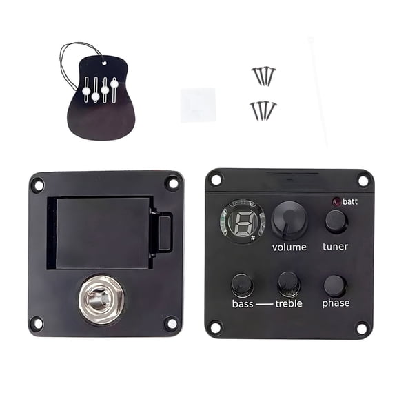 NANMELX Guitar Pickup ISYS+ EQ Preamp Systems 2 Bands Guitar Preamps Piezo Pickup Tuner Adjustable Sound Guitar Accessories