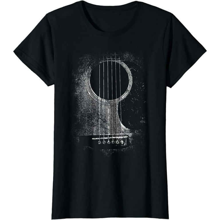 Acoustic Guitar T-Shirt Six String Classic Rock & Roll Acoustic Guitar T-Shirt Six String Classic Rock & Roll