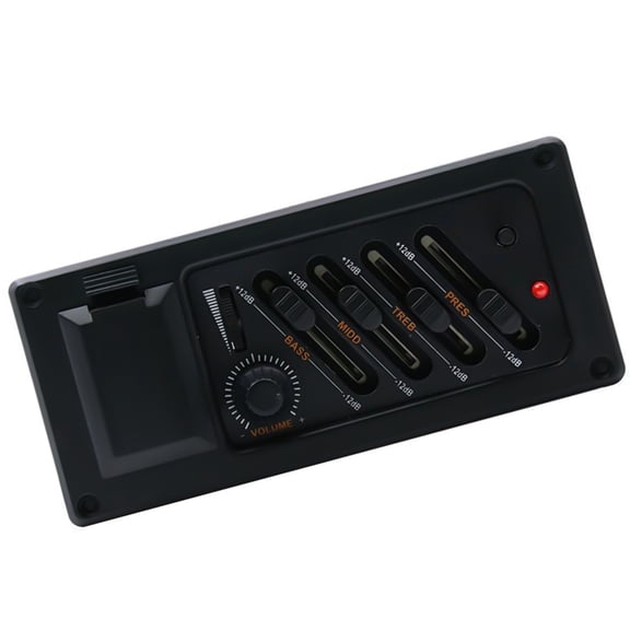 Acoustic Guitar Preamp Amplifier Equalizer Guitar Pickup with Volumes Control Pickups 4-Bands Guitar Tuner Piezo Pickup