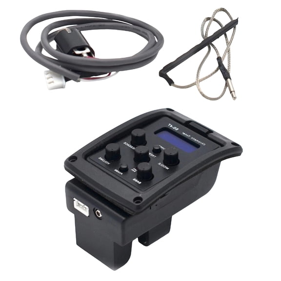 Acoustic Guitar Preamp Electric Guitars Equalizers 4 Band Pickup Preamp with Tuner for Acoustic Guitar Enduring