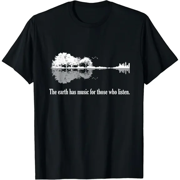 Acoustic Guitar Shirt Forest Guitar Lovers Gift T-Shirt