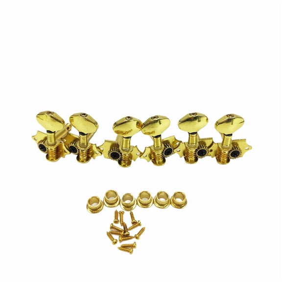 Acoustic Guitar String Tuning Pegs Kit with Screw Ferrule Universal Tuners Open Tuning Standard Accessories Gold,6 x Classical Guitar Tunes Pegs,Gold