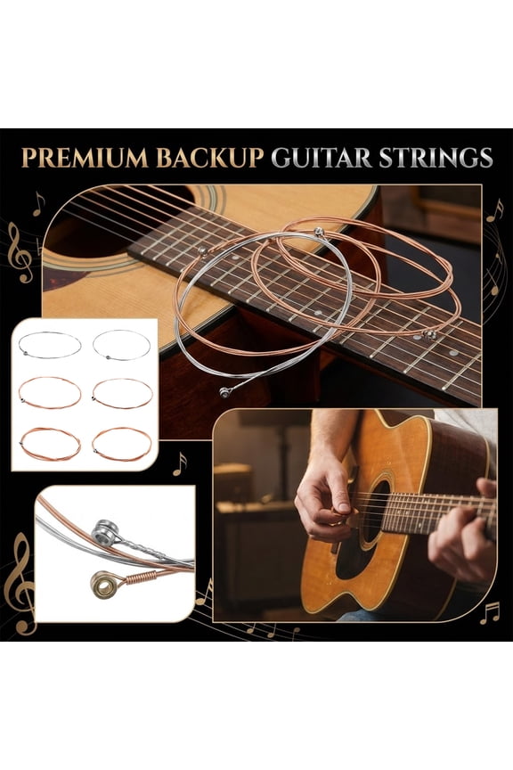 Acoustic Guitar Strings E1st High E Single String, Extra Light Acoustic Guitar Strings Rustproof Steel Core, Smooth Playing Feel