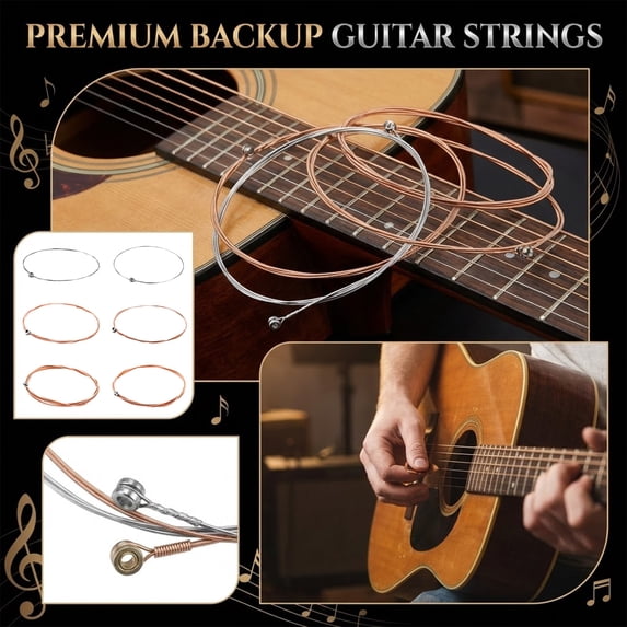 Acoustic Guitar Strings Phosphor Bronze Extra Light, Folk Guitar Steel Strings Replacement Set 1-Pack