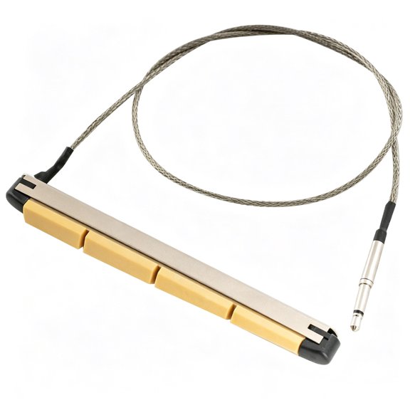 Acoustic Instrument Pickup 84mm Piezo Ceramic Transducer, Four Sensor Sections with 57mm String Spacing, 6mm Width, and