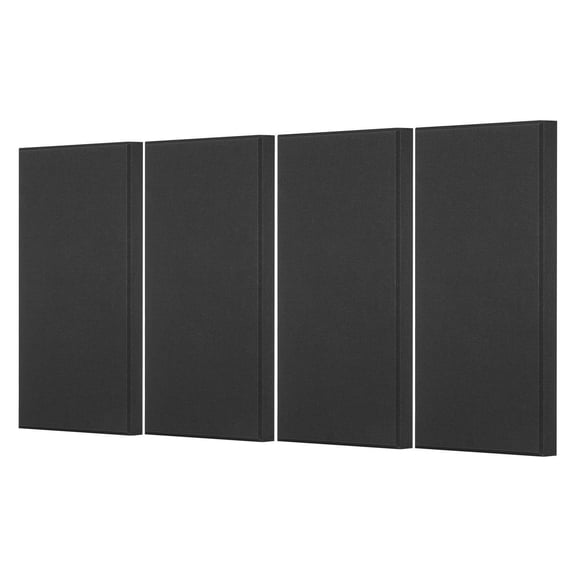 Acoustic Panels 4-Pack, 2" Thick Sound Absorbing Panels, Self-Adhesive Soundproof Wall Boards for Studio, Office, Home Theater - Black