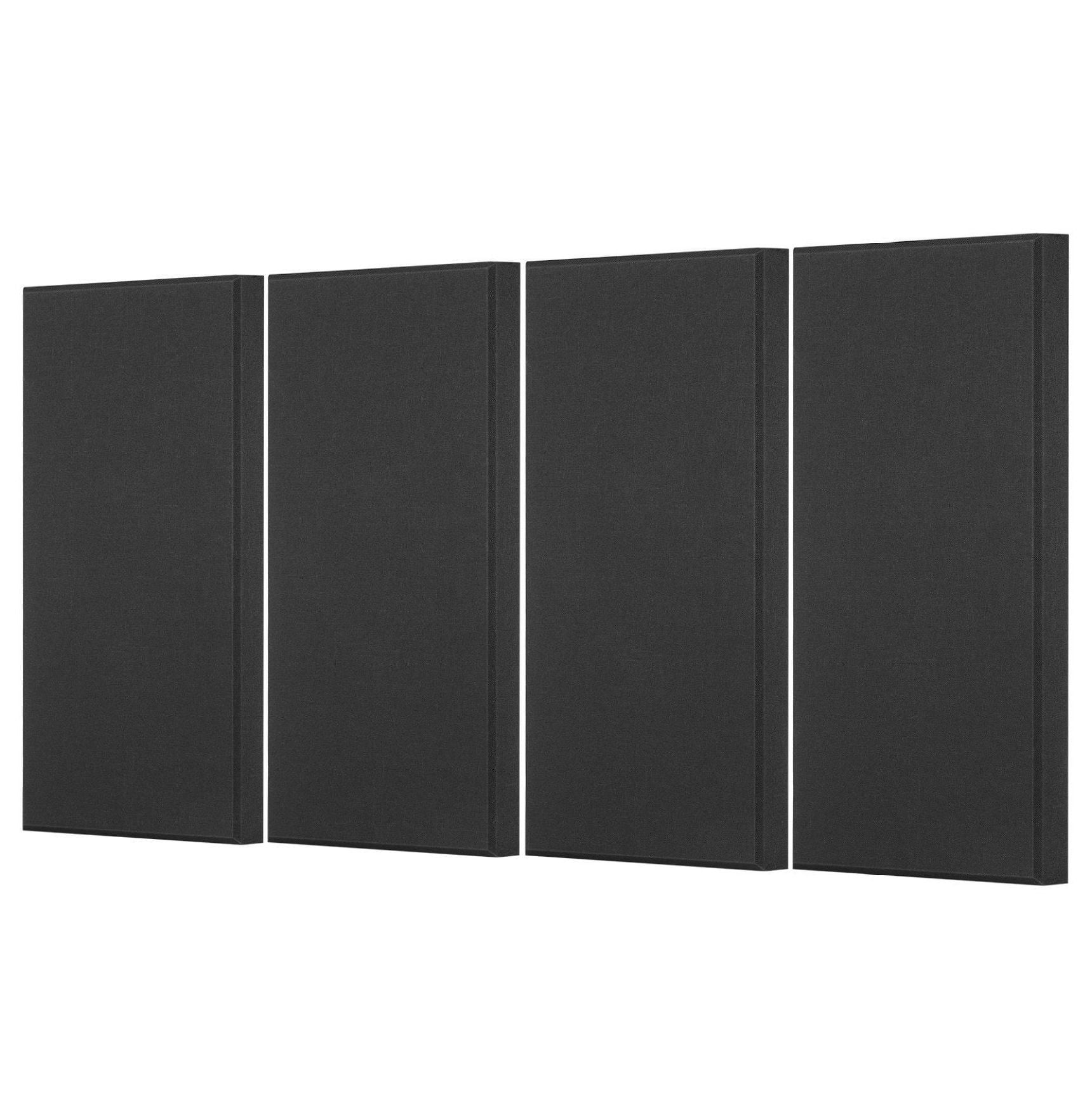 Acoustic Panels 4-Pack, 2 inch Thick, Sound Absorbing Panels - 23.6x11.8 inch Fiberglass Wall Panels, Self-Adhesive, for Studio, Home Theater, Office