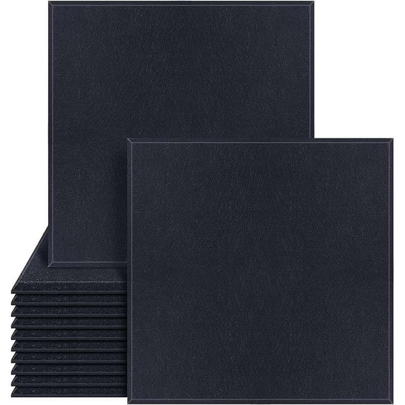 Acoustic Panels, Sound Dampening Tiles, High-Density Polyester Fiber Soundproofing Board with Self-Adhesive Hooks for Home Studio Office, 1-Pack