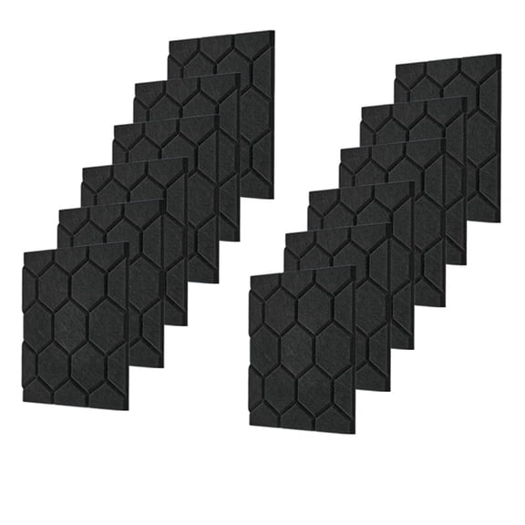 Acoustic Panels Soundproof Wall Panels Self Adhesive Acoustic Panels Soundproof Panels 12 Pack Black