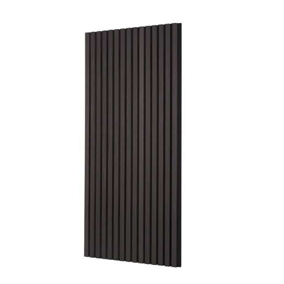 Acoustic Panels Wood Slat 23.6x47.2 inch, Wall Panels for Soundproofing, Black Oak Decorative Wall Covering, Home Theater, Studio, Office