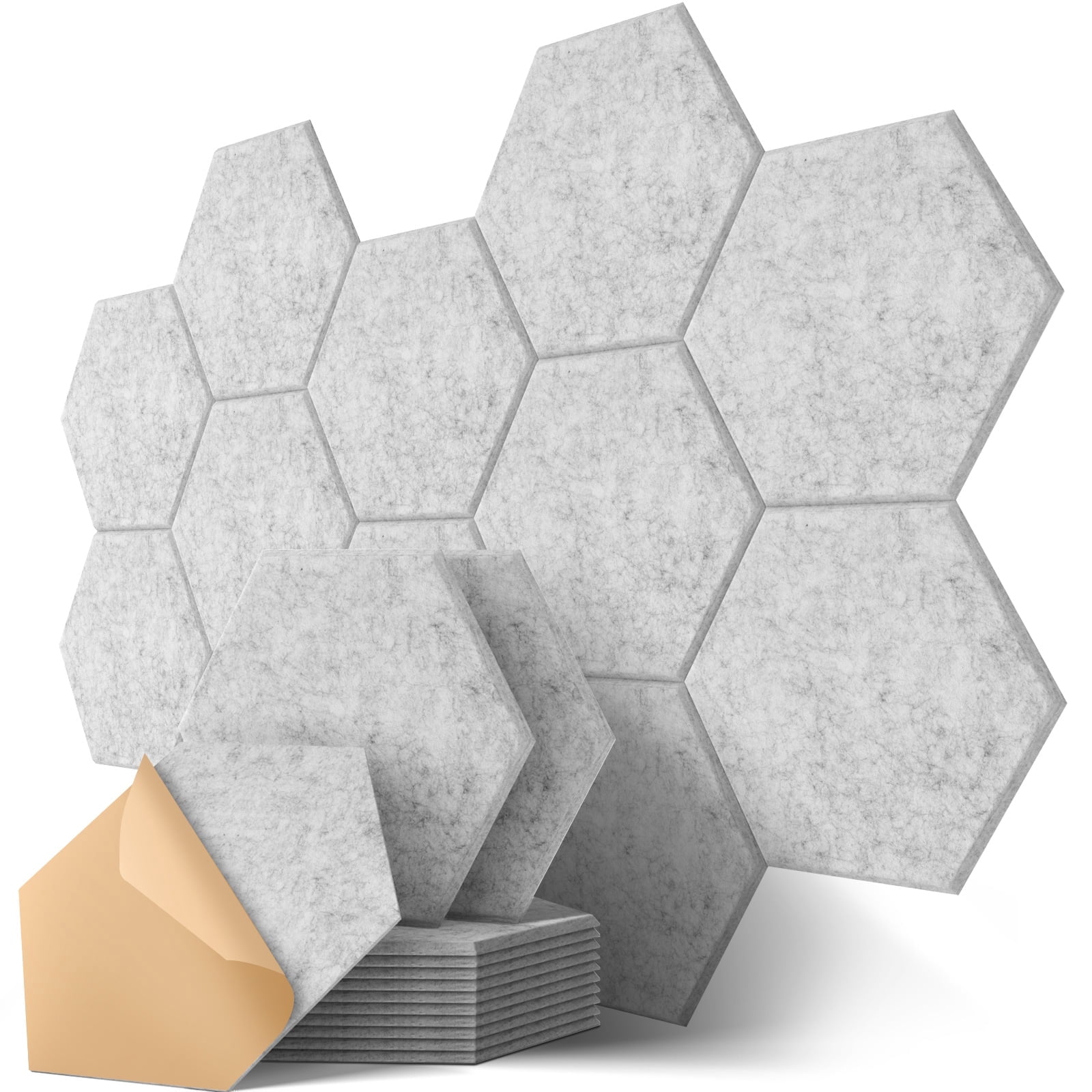 Kuchoow 12 Pack Acoustic Foam Panels 12 X 12 X 0.4 Inches Acoustic ...