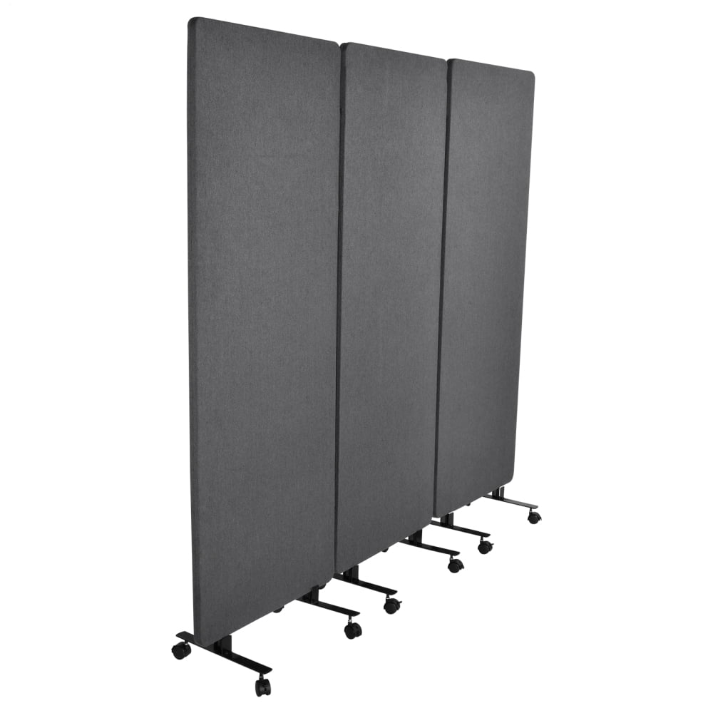 Acoustic Privacy Screen with Wheels - Sound Deadening Portable Room Divider for Small Spaces - Freestanding Noise Blocking Partition Wall Panel