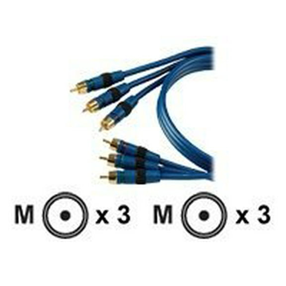 Acoustic Research AP090 3 pc Red/Blue/Green Compoment Video Cable (3 feet)